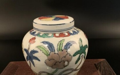 Chinese Doucai Flower Jar