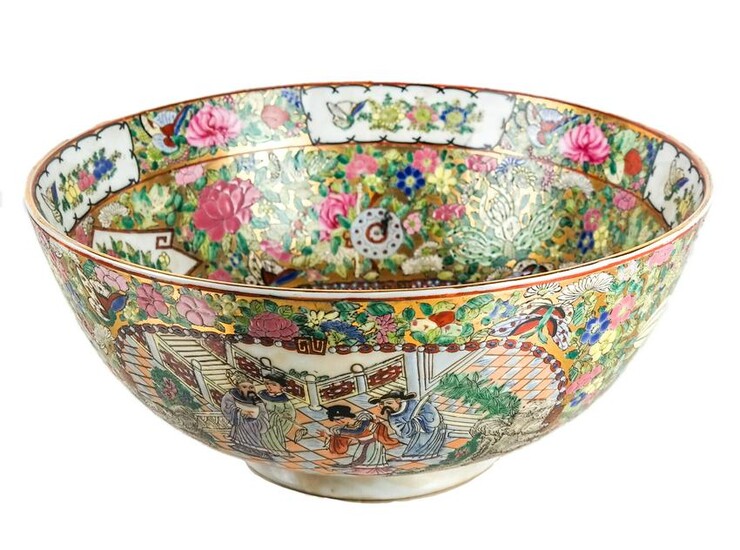 Chinese Famille Rose Punch Bowl