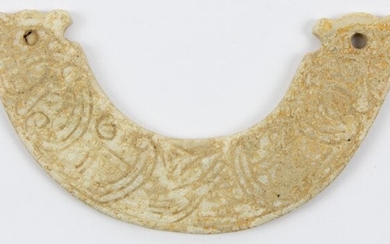 Chinese Han Dynasty Stone Arc Pendant