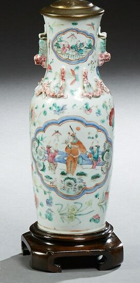 Chinese Porcelain Baluster Vase, 19th c., the everted