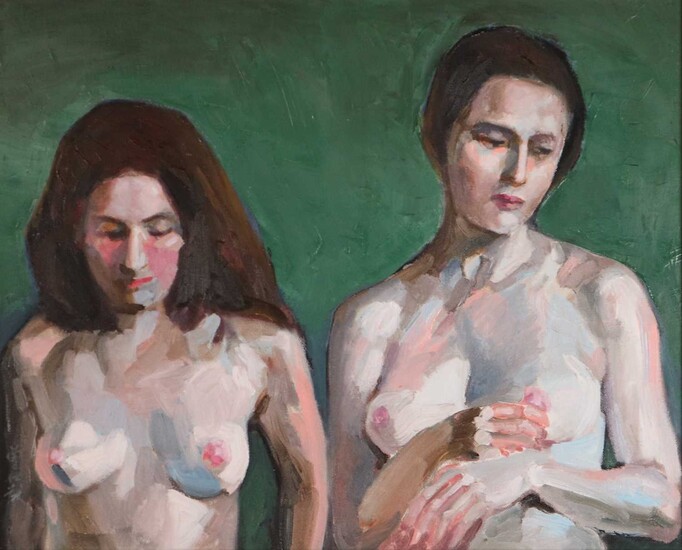Chinese School (20th Century) Two Nude Women