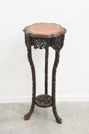 Chinese carved base, 19th century (92cm)