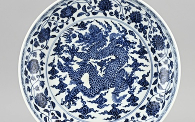 Chinese dragon dish Ø 30 cm.
