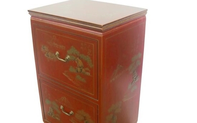 Chinoiserie-Decorated File Cabinet