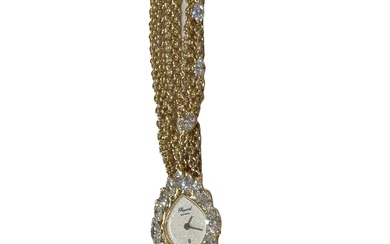 Chopard, Année 1986, #105074-0001, Mouvement AUTOMATIQUE, Modèle : Ladies 18ct Yellow Gold Silver flex dial...