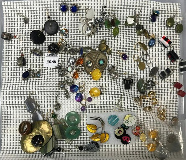 Collection of Silver Earrings and Other Jewelry