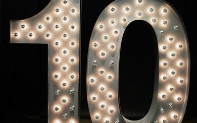 Colossal 'Number 10' marquee sculpture
