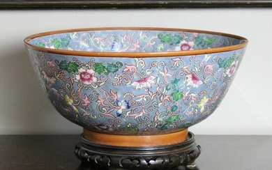 Contemporary Chinese Porcelain Bowl on Stand