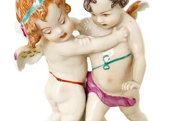 Cupids Hand Painted Porcelain Figurine Group