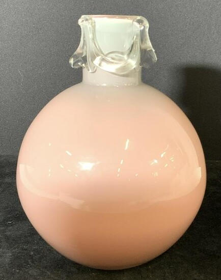 Decorative Pink Art Glass Vase