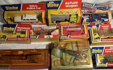 Dinky: A collection of ten boxed Dinky Toys vehicles to...