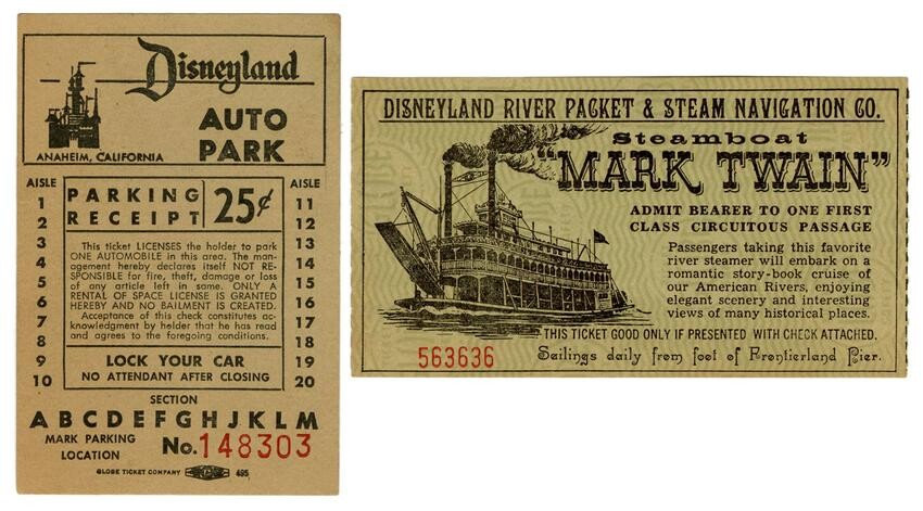 Disneyland “Mark Twain” Steamboat Ticket