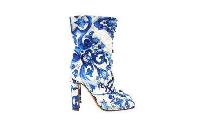 Dolce & Gabbana Majolica Print Boot - Size 37.5