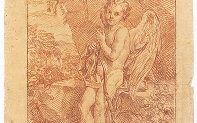 EMILIAN SCHOOL, 18th CENTURY Cupid Sanguine on watermarked paper, cm....
