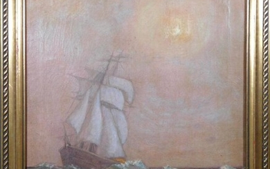 Edith Vernon Mann-Simonds: Ship off the Amagansett Beach