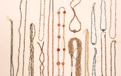 Egypt, collection of semi precious stone necklaces, Late...