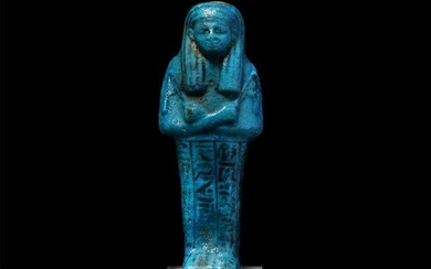 Egyptian Blue Faience Shabti of Nesitanebisheru