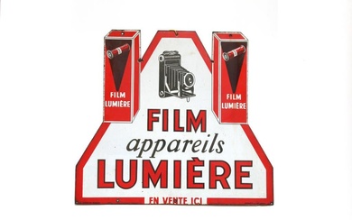 Emaille reclamebord Films Appareils Lumi