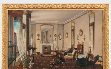 English School: Sitting Room Interior