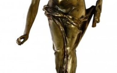 Ernst WENCK (1865-1929) Bronze, "Nude on Sphere"