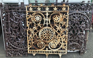 FIVE PIECES OF CAST IRON LACEWORK