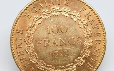 FRANCE. Un pièce 100 Francs or. 1913