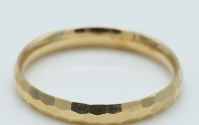 Faceted 14k Yellow Gold Ring