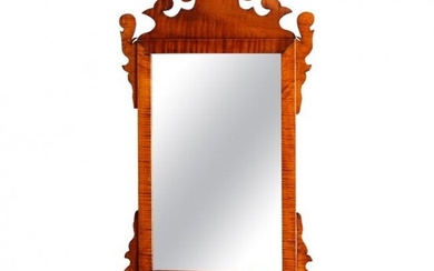 Federal Style Tiger Maple Wall Mirror 20th C