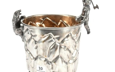 Figural Ice Bucket, Silverplate