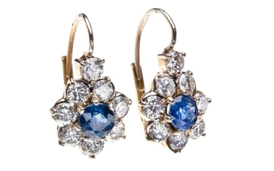 Flower earrings, Early 20th Century
