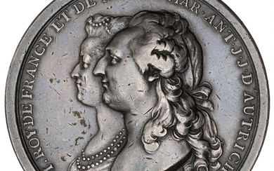 France, Louis XVI, 1774–1793, AR Medal, by B. Duvivier, the Birth of...