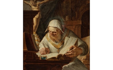 Francesco Salvator Fontebasso, 1707 – 1769, zug./ Kreis des, BILDNIS VON PAPST PIUS V BEI SEINEN STUDIEN