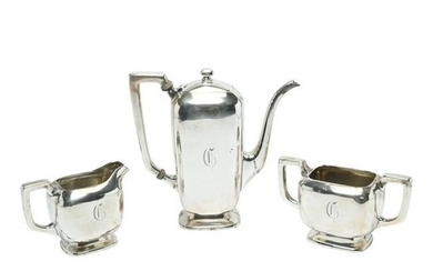 Frank Smith Three Piece Sterling Silver Coffee Set.