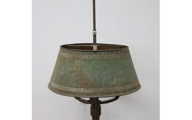 French briolette lamp with toleware shade, unknown working o...