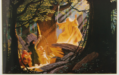 GREG & TIM HILDEBRANDT'S THE TOLKEIN YEARS: THE RETURN OF GANDALF, SIGNED LITHOGRAPH.