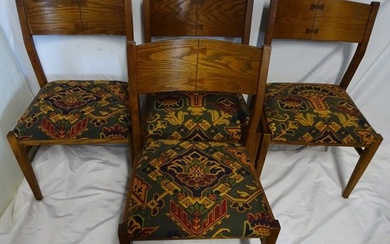 GROUP OF FOUR RUSSEL WRIGHT FOR CONANT BALL BOWTIE CHAIRS 34 X 22 X 22