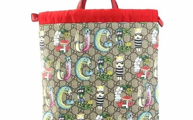 GUCCI Backpack GG Supreme Children's PVC/Canvas Beige/Multicolor Kids 550775