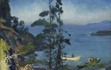 George Wesley Bellows (1882-1925), Evening Blue (Tending the Lobster Traps. Early morning)
