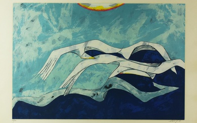 Gianni Dova (1925 - 1991) SANS TITRE, 1969 sérigraphie, 67x87 cm ; ex. 28/100 signature,...