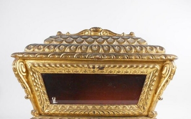 Giltwood Casket-Form Reliquary, 18th Century