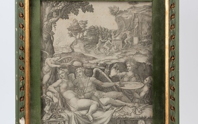 Giorgio GHISI (1520 - 1582) d'après Giulio ROMANO (1499-1546). Nicolaus VAN AELST (1526-1613) Editeur. Cupidon...