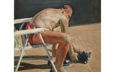 Giovanni La Cognata (1954) - Figura con gatto, 2002