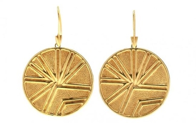 Gold Disc Earrings, LaLaounis
