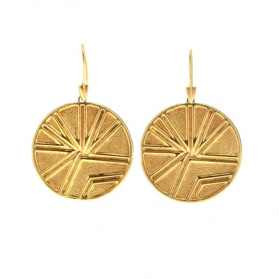 Gold Disc Earrings, LaLaounis
