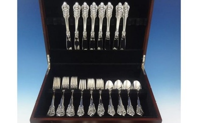 Grande Baroque by Wallace Sterling Silver Flatware Set For 8 Service 36 Pieces