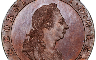 Great Britain: , George III Proof Penny 1797-SOHO PR66 Brown NGC,...