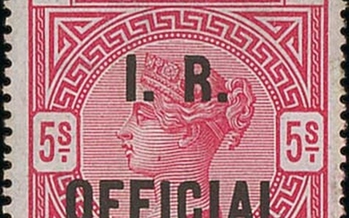 Great Britain Official Stamps 1890 5/- rose, NC, overprinted 'i.r. official', an unused example...