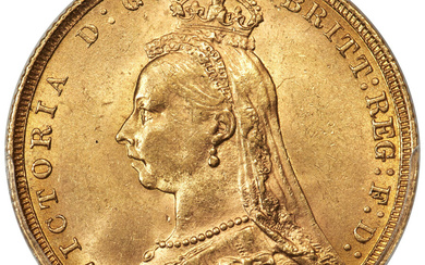 Great Britain: , Victoria gold "Jubilee Head" Sovereign 1892 MS63 PCGS,...