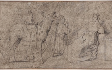 Grebber, Pieter Fransz. de (1600-1652) (attrib.). (Man kneeling in front...