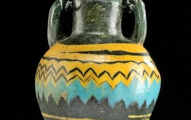 Greek Core-Form Glass Amphoriskos / Amphora